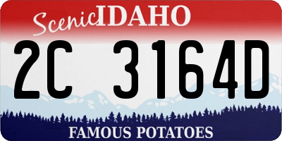 ID license plate 2C3164D