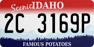 ID license plate 2C3169P