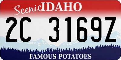 ID license plate 2C3169Z