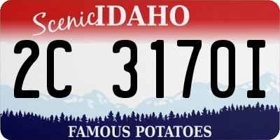 ID license plate 2C3170I