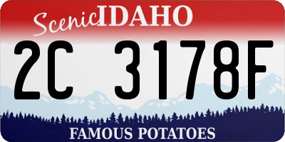 ID license plate 2C3178F