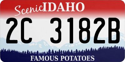 ID license plate 2C3182B