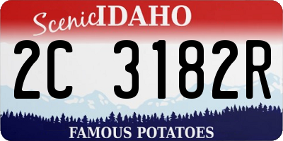 ID license plate 2C3182R