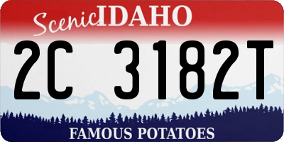 ID license plate 2C3182T