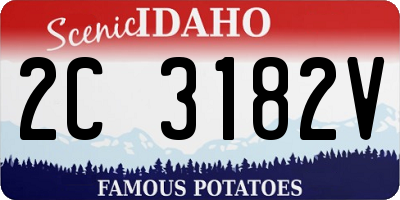 ID license plate 2C3182V
