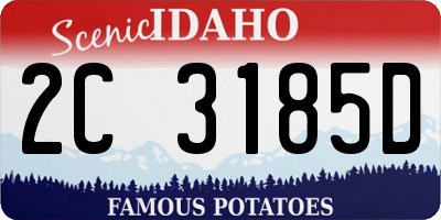 ID license plate 2C3185D