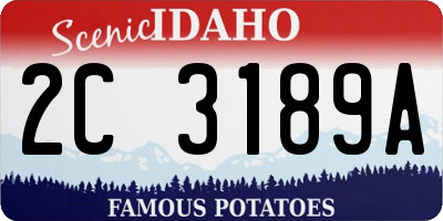 ID license plate 2C3189A