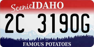 ID license plate 2C3190G