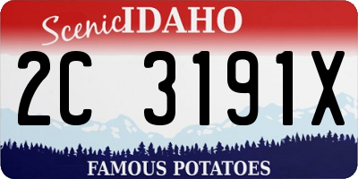 ID license plate 2C3191X