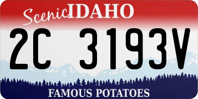ID license plate 2C3193V