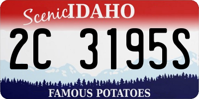 ID license plate 2C3195S