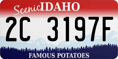 ID license plate 2C3197F