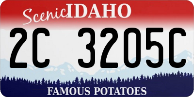 ID license plate 2C3205C