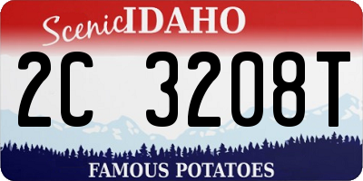 ID license plate 2C3208T