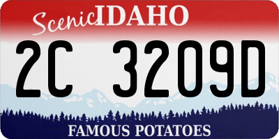 ID license plate 2C3209D