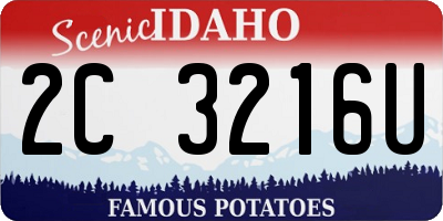 ID license plate 2C3216U