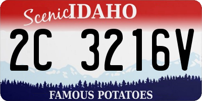 ID license plate 2C3216V