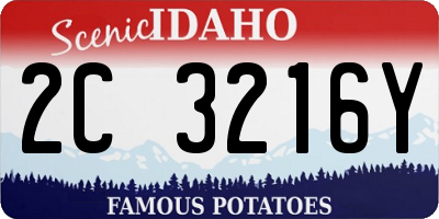 ID license plate 2C3216Y