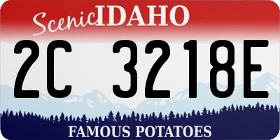 ID license plate 2C3218E