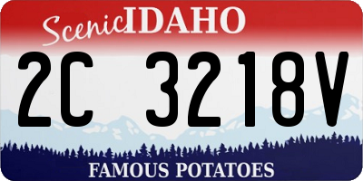 ID license plate 2C3218V