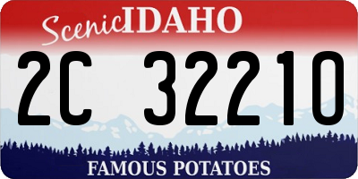 ID license plate 2C3221O
