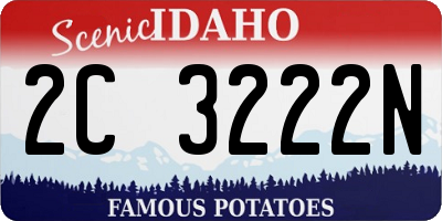 ID license plate 2C3222N