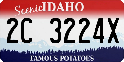 ID license plate 2C3224X