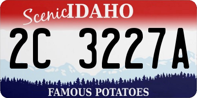 ID license plate 2C3227A