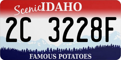 ID license plate 2C3228F