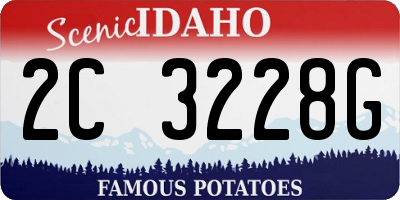 ID license plate 2C3228G
