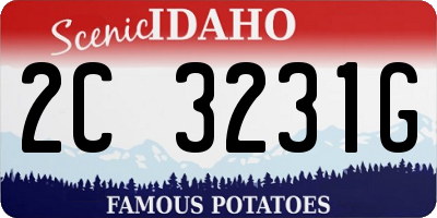 ID license plate 2C3231G