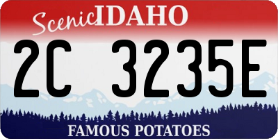 ID license plate 2C3235E