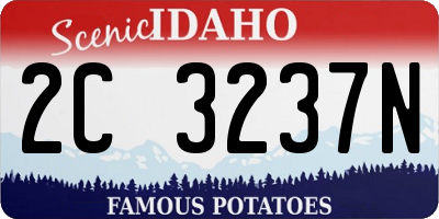 ID license plate 2C3237N