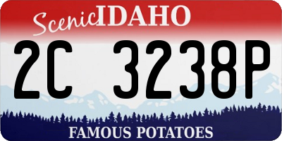 ID license plate 2C3238P