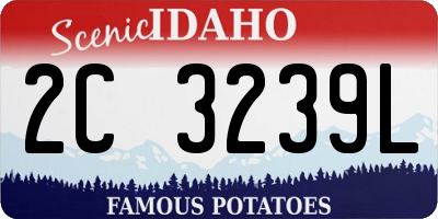 ID license plate 2C3239L