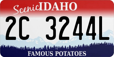 ID license plate 2C3244L