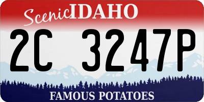 ID license plate 2C3247P