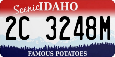 ID license plate 2C3248M