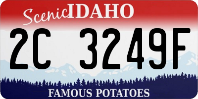 ID license plate 2C3249F
