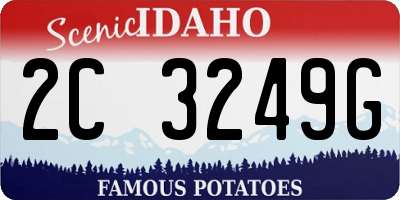ID license plate 2C3249G
