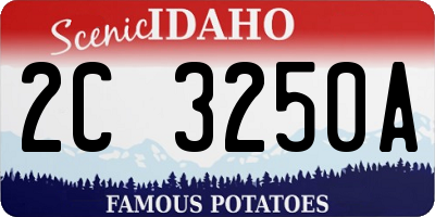 ID license plate 2C3250A