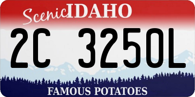 ID license plate 2C3250L