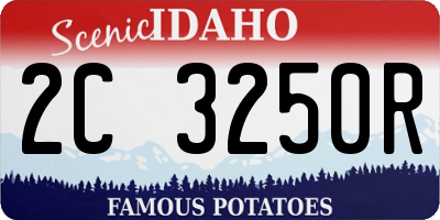 ID license plate 2C3250R