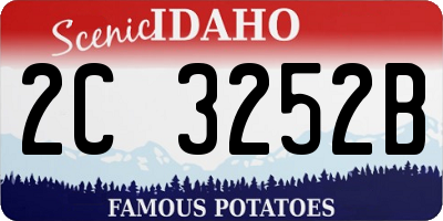 ID license plate 2C3252B