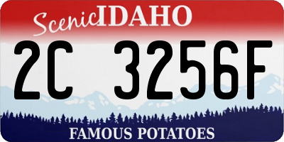 ID license plate 2C3256F