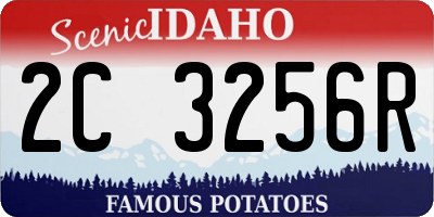 ID license plate 2C3256R