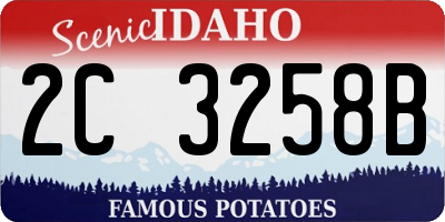 ID license plate 2C3258B