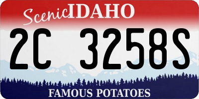 ID license plate 2C3258S