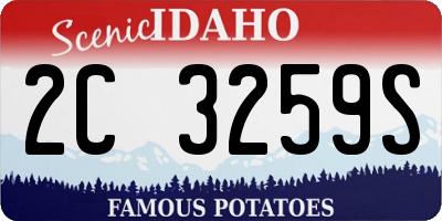 ID license plate 2C3259S