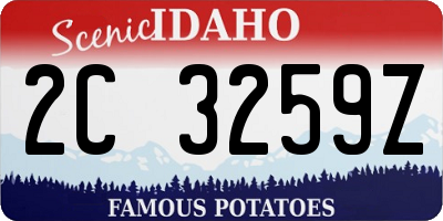 ID license plate 2C3259Z